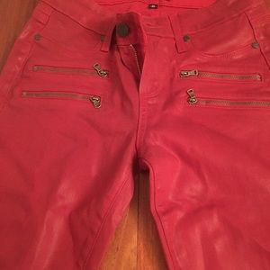 Paige Red Shinny Jeans